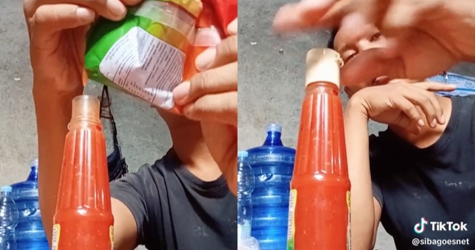 Cara simpel membuka tutup botol saus agar gampang diisi ulang tanpa pisau, cuma pakai 1 alat sederhana