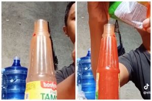 Cara simpel membuka tutup botol saus agar gampang diisi ulang tanpa pisau, cuma pakai 1 alat sederhana