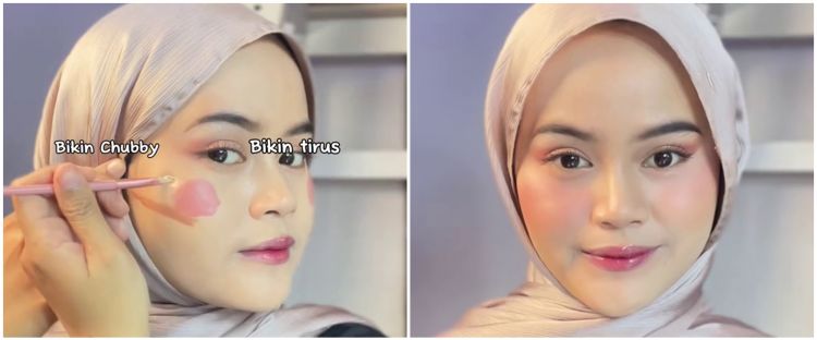 Jangan cuma pakai kontur, ini trik bikin pipi jadi lebih tirus cuma dengan 1 produk makeup