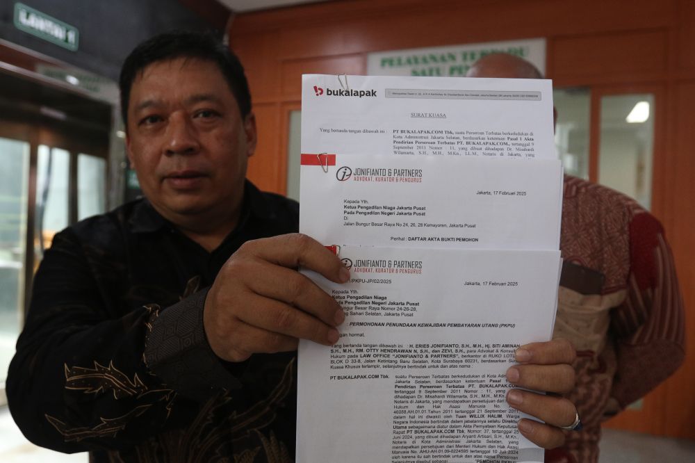 BUKA ajukan permohonan PKPU terhadap Harmas