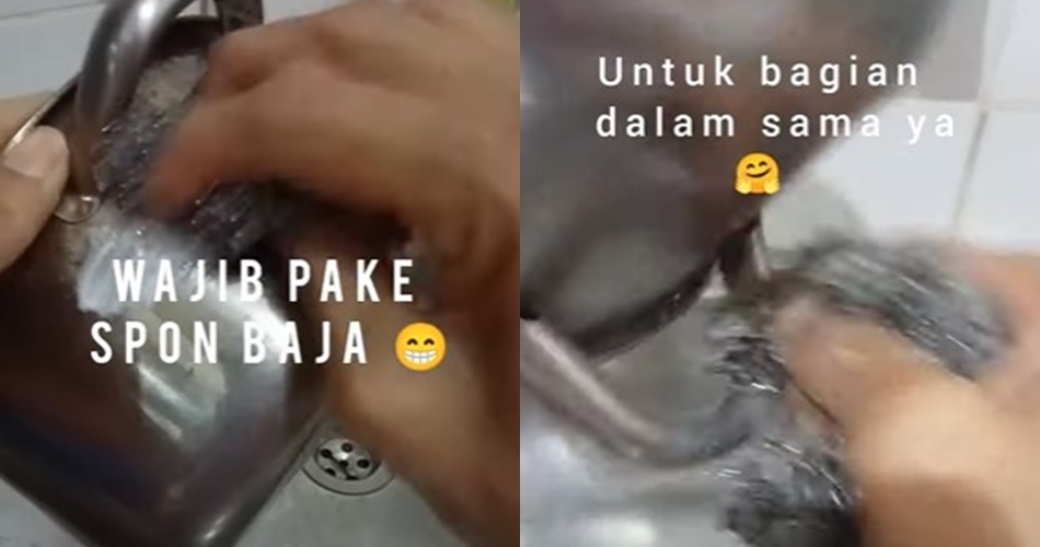 Trik jitu antimainstream emak-emak bersihkan panci, kinclong tanpa bahan dapur tapi pakai 1 skincare
