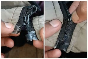 Trik perbaiki kaitan resleting rusak tanpa perlu dijahit, cuma pakai 1 sampah dapur