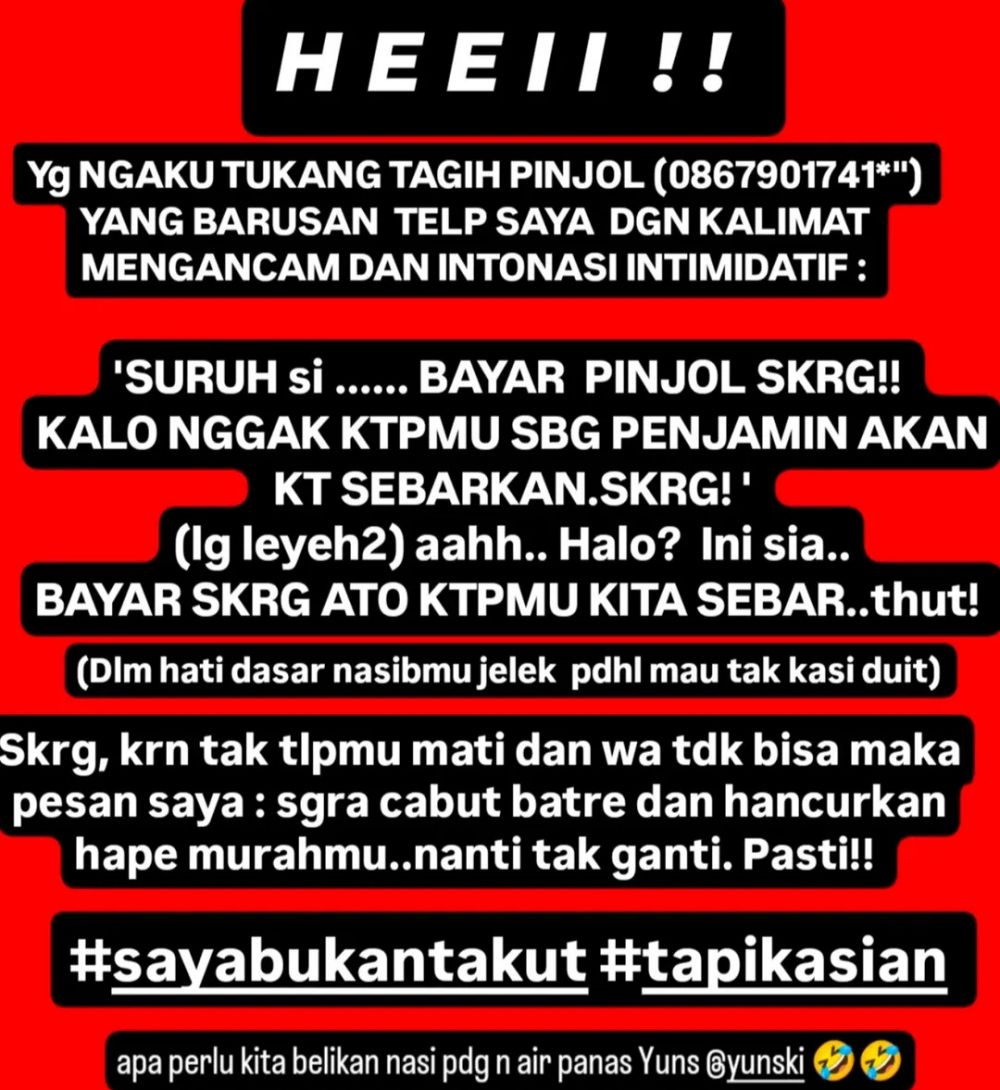 Diteror tukang tagih pinjol hingga diancam sebar KTP, ini tanggapan santai Ari Lasso