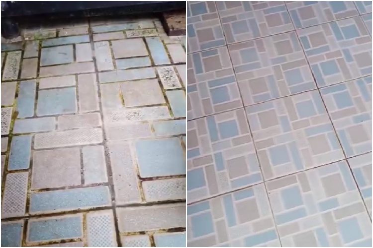 Trik bersihkan lantai kamar mandi berkerak dan lumutan, jadi kinclong pakai tambahan 1 bahan dapur