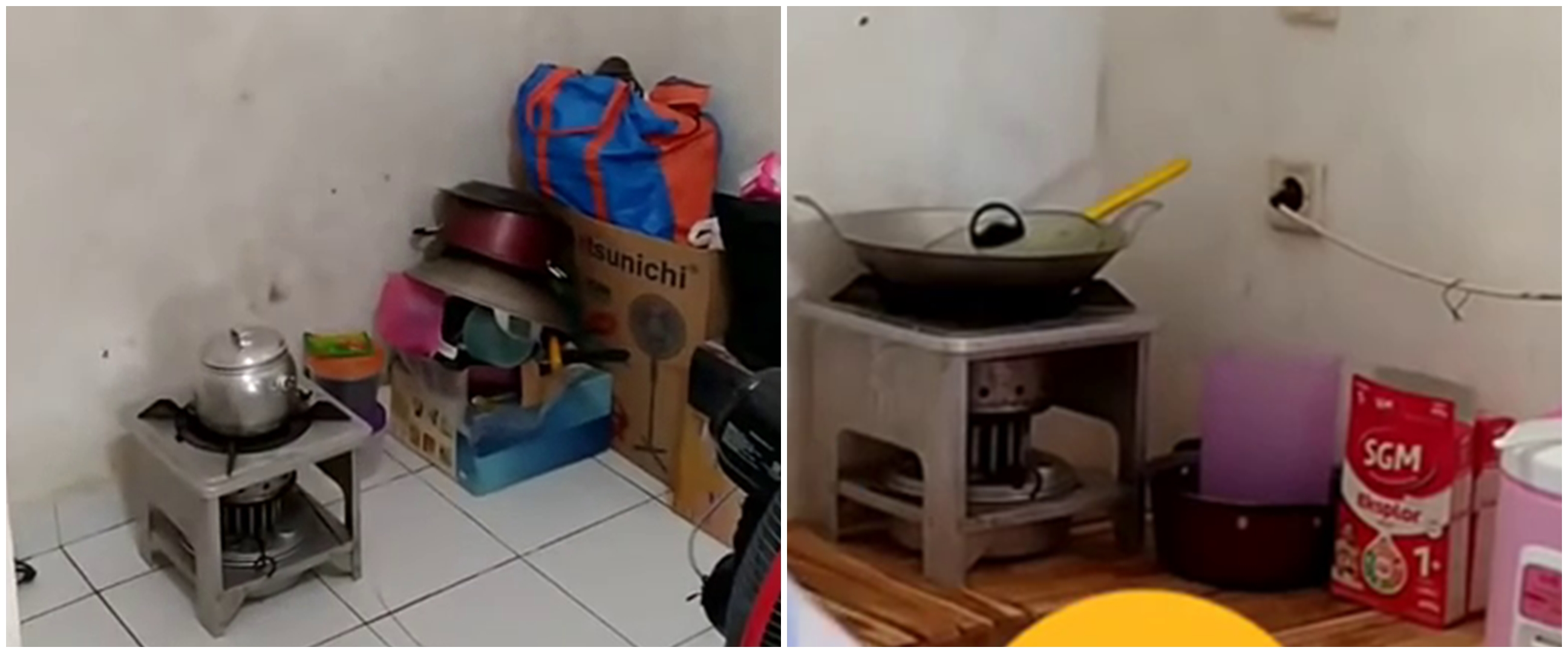 Cuma pakai meja kayu tanpa semen cor tetap kokoh, begini 9 cara bikin dapur sudut kontrakan minimalis