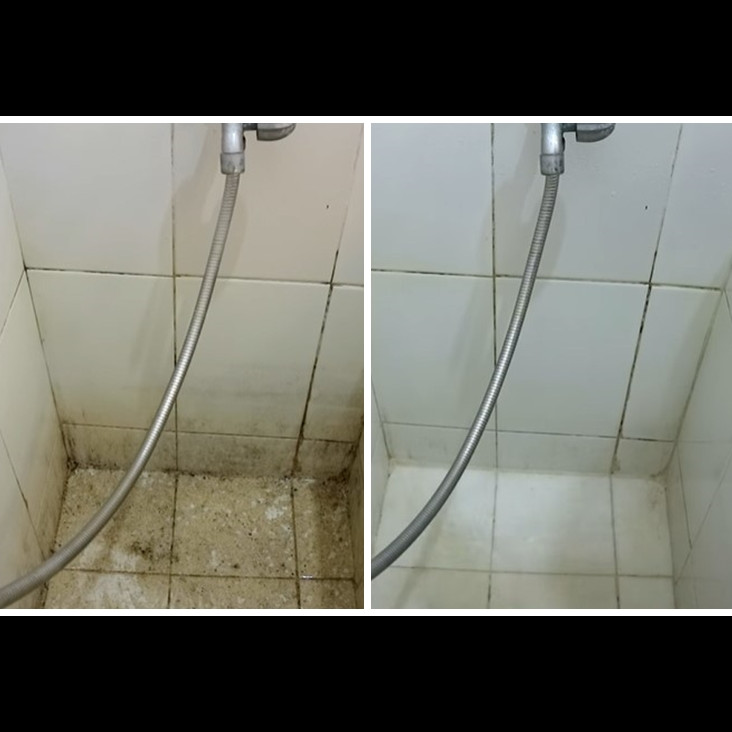 Trik ampuh atasi kerak dan lumut di kamar mandi tanpa repot dioles sitrun, pakai 1 bahan minuman