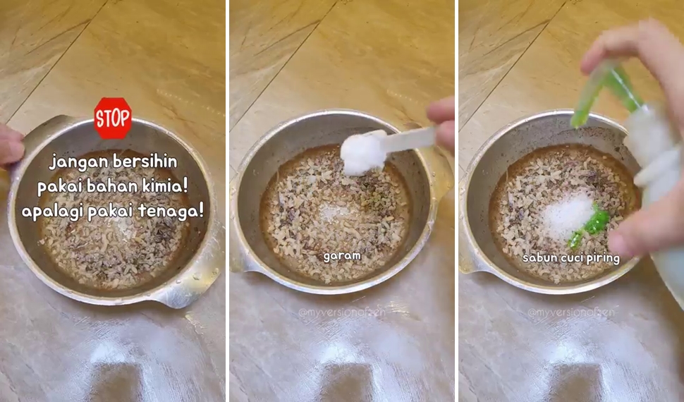 Tanpa sitrun, ini trik mudah bersihkan panci gosong berkerak hanya dengan 2 bahan dapur