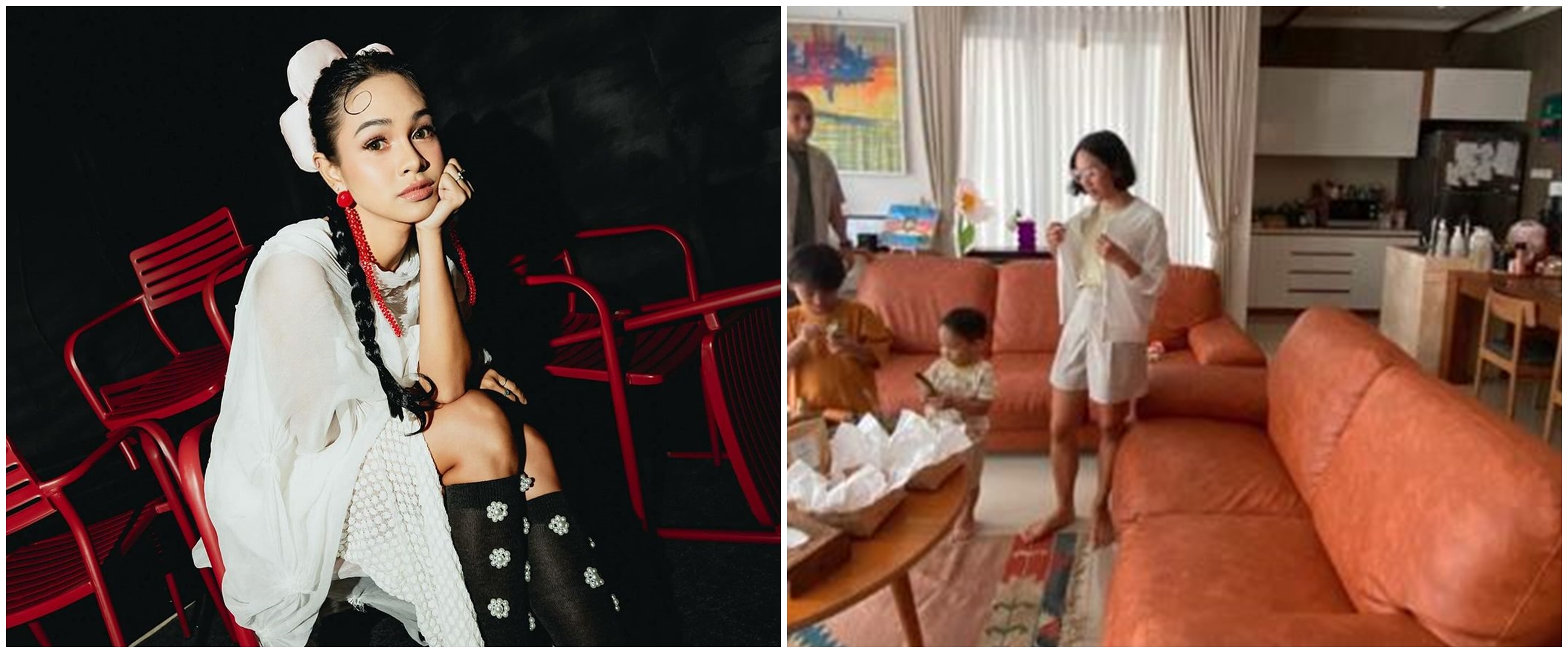 Andien huni rumah bak galeri seni tapi dapurnya penuh perabot semrawut di bawah kolong, 10 potretnya