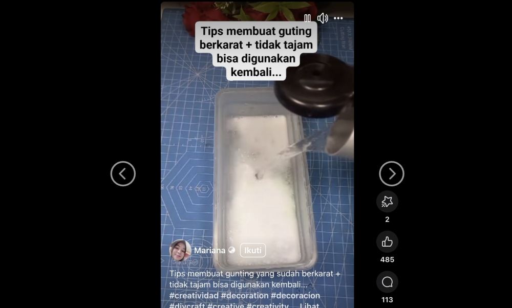 Jangan beli baru, coba trik jitu bersihkan gunting berkarat dan tumpul agar tajam pakai 3 bahan dapur