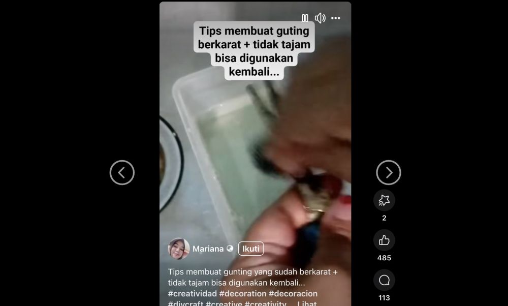 Jangan beli baru, coba trik jitu bersihkan gunting berkarat dan tumpul agar tajam pakai 3 bahan dapur