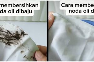 Emak-emak nggak pusing lagi, ini trik bersihkan noda oli di baju putih dengan campuran 3 bahan dapur