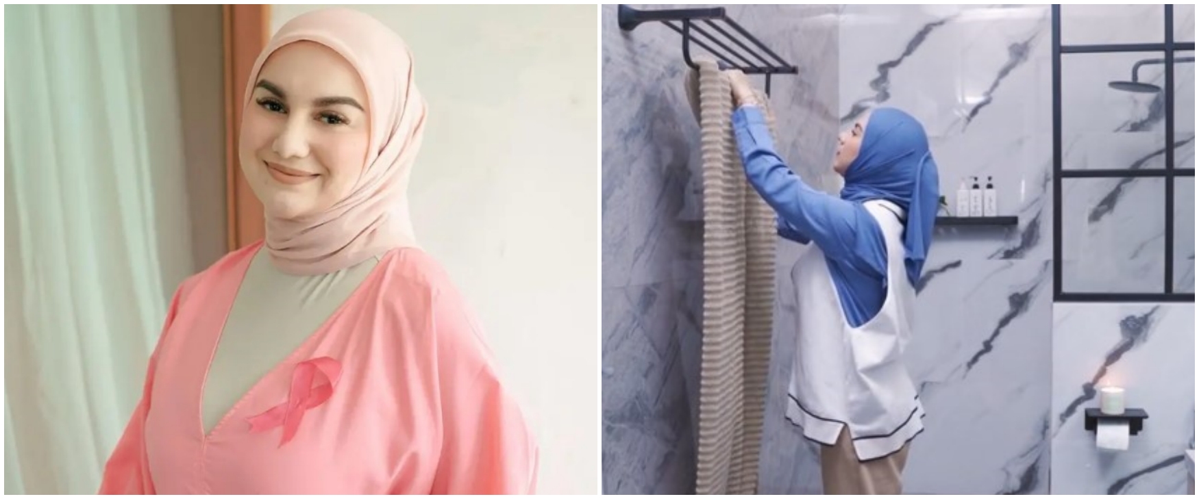 Dari minimalis direnovasi jadi apik, 11 potret makeover kamar mandi Irish Bella dindingnya curi atensi