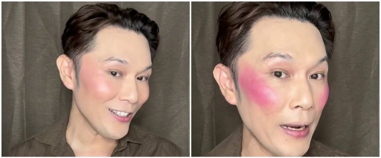 Bukan dihapus, ini trik mengatasi blush on terlalu tebal dan menor agar hasilnya lebih smooth