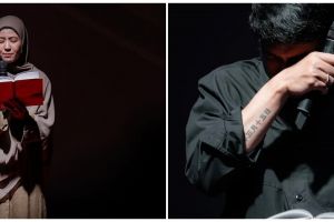 Momen haru 7 seleb bacakan puisi di peluncuran buku Natasha Rizky, Desta nangis tersedu-sedu