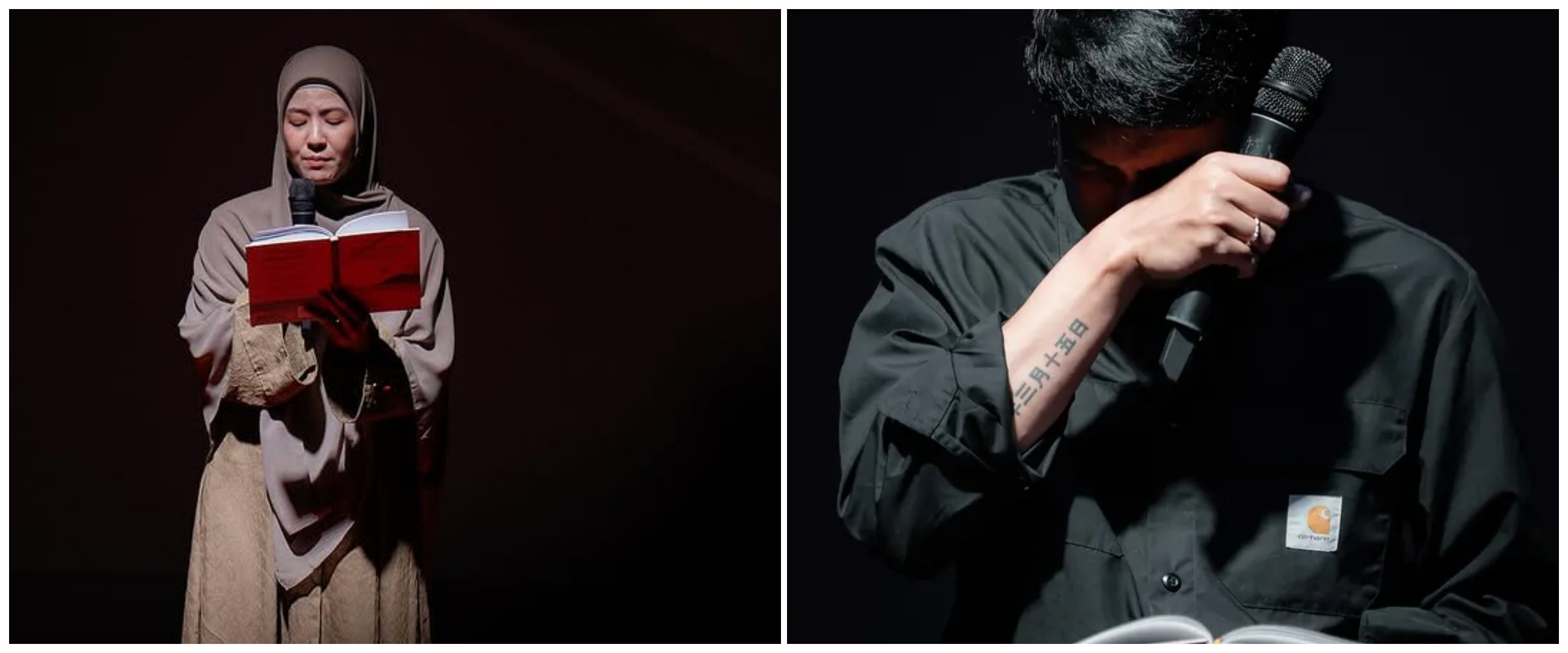 Momen haru 7 seleb bacakan puisi di peluncuran buku Natasha Rizky, Desta nangis tersedu-sedu