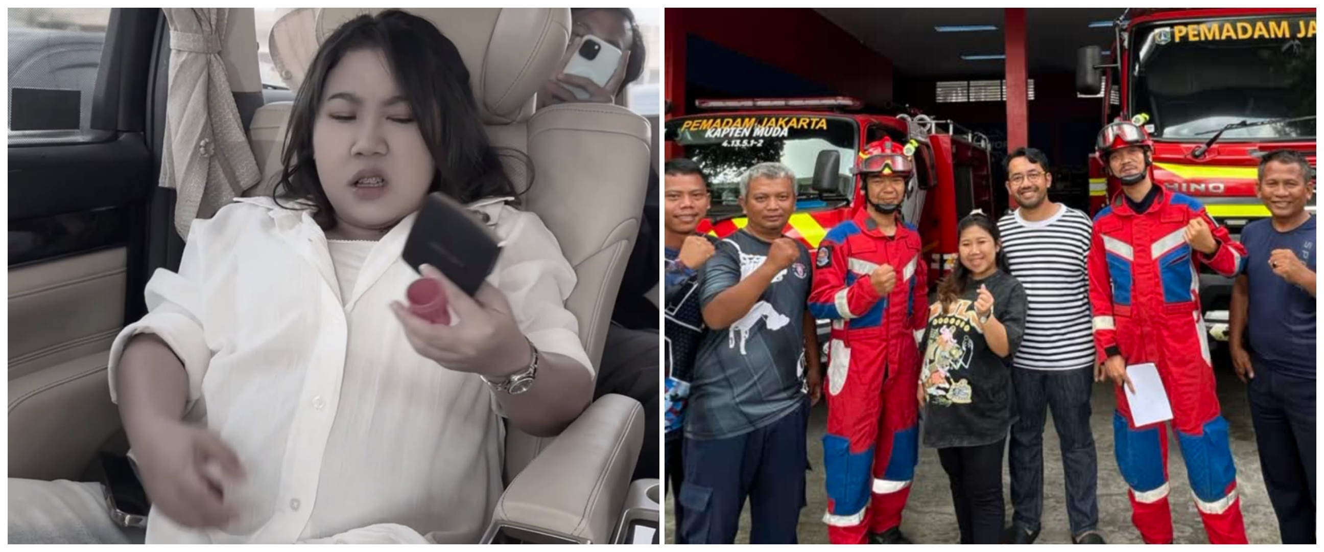 Jelang lahiran, Kiky Saputri datangi kantor pemadam kebakaran, minta bantuan lepas cincin di jarinya