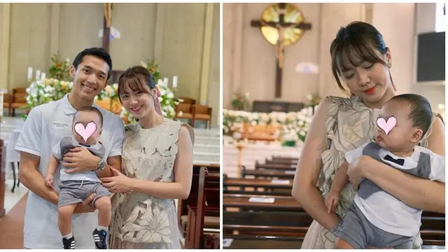 6 Potret Jonatan Christie dan Shanju dampingi Jayden baptis bayi, doakan anak dalam iman yang kuat
