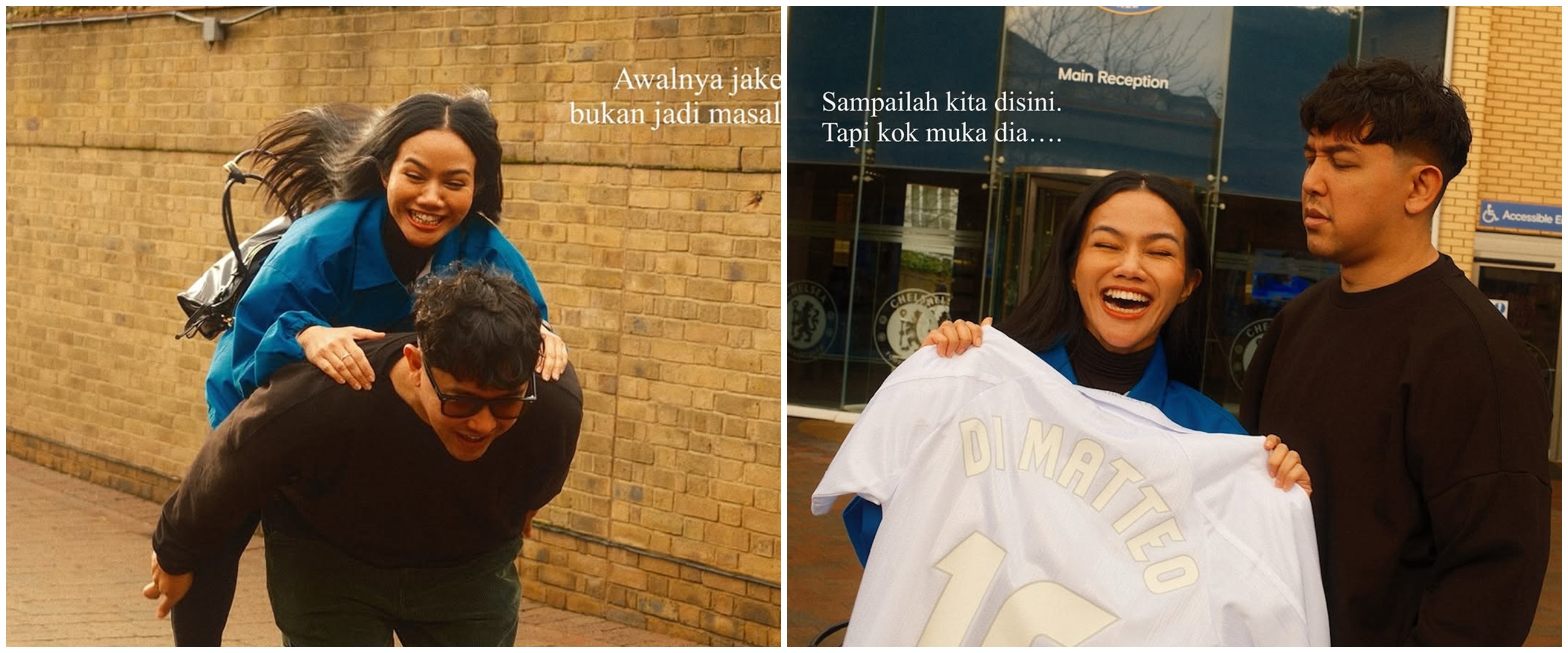 Nonton bola di Inggris, 9 momen kocak Yura Yunita dukung tim selain MU bikin Donne Maula ngambek