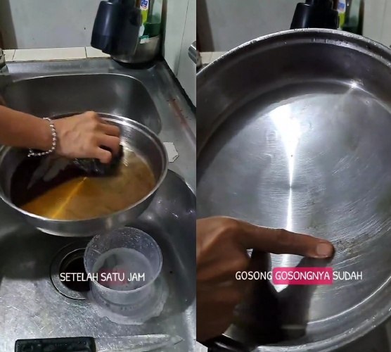 Pakai tambahan 1 minuman, ini trik bersihkan panci gosong cuma butuh 1 jam jadi kembali kinclong lagi