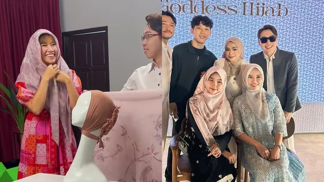 7 Potret Reni Effendi istri dr Richard Lee pakai hijab saat promosi bisnis produk hijab milik suami