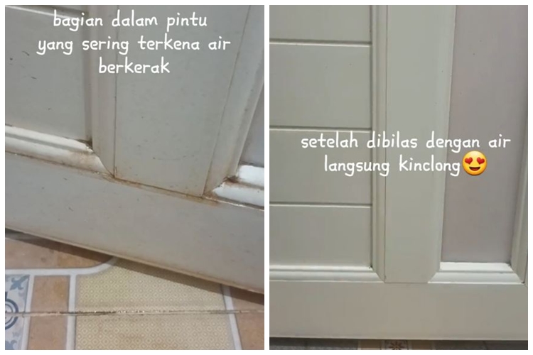 Trik agar kerak kuning di pintu kamar mandi hilang modal Rp Rp2.000, cukup pakai 2 bahan sederhana
