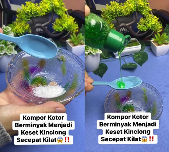 Trik bersihkan kompor berminyak pakai tambahan 1 bahan dapur, sekali lap jadi kesat dan kinclong