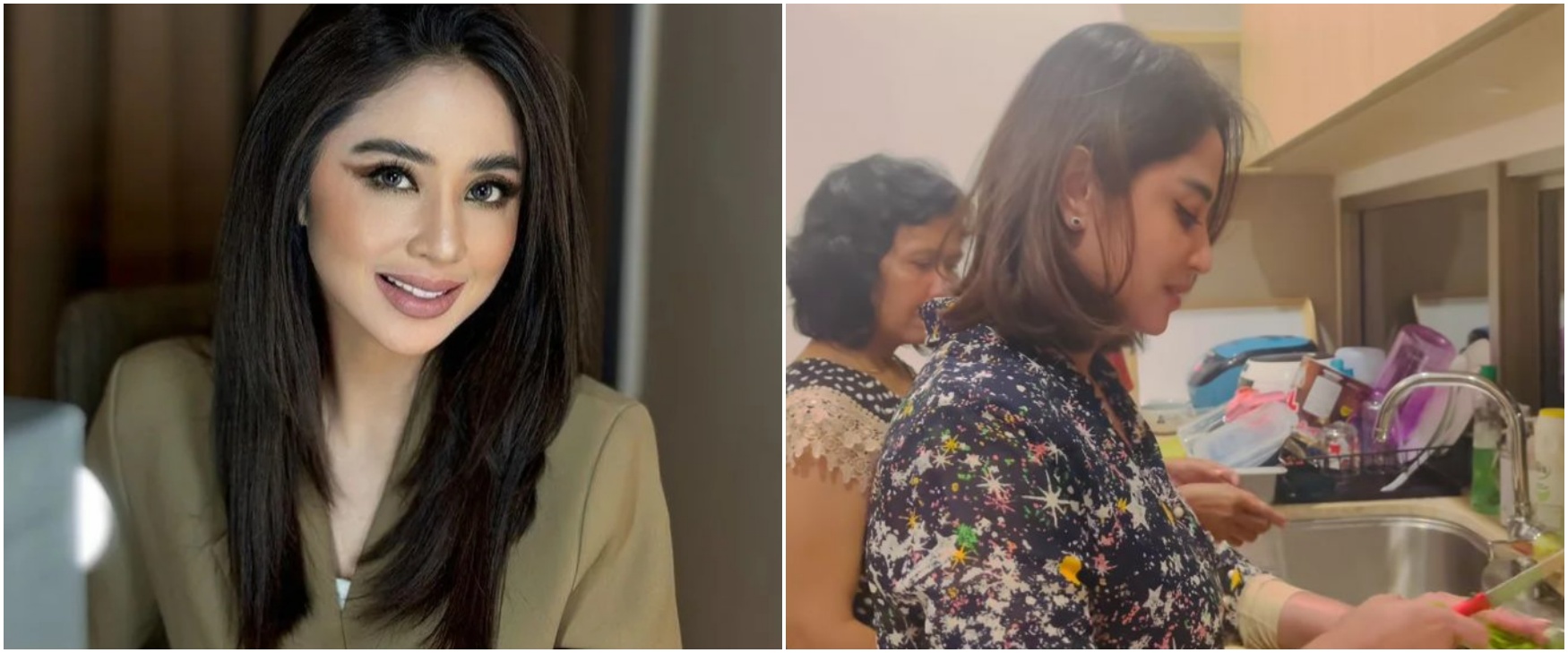 Dulu tidur di kos triplek kini rumahnya Rp30 m, 9 potret dapur kotor Dewi Perssik sumpek full perabot
