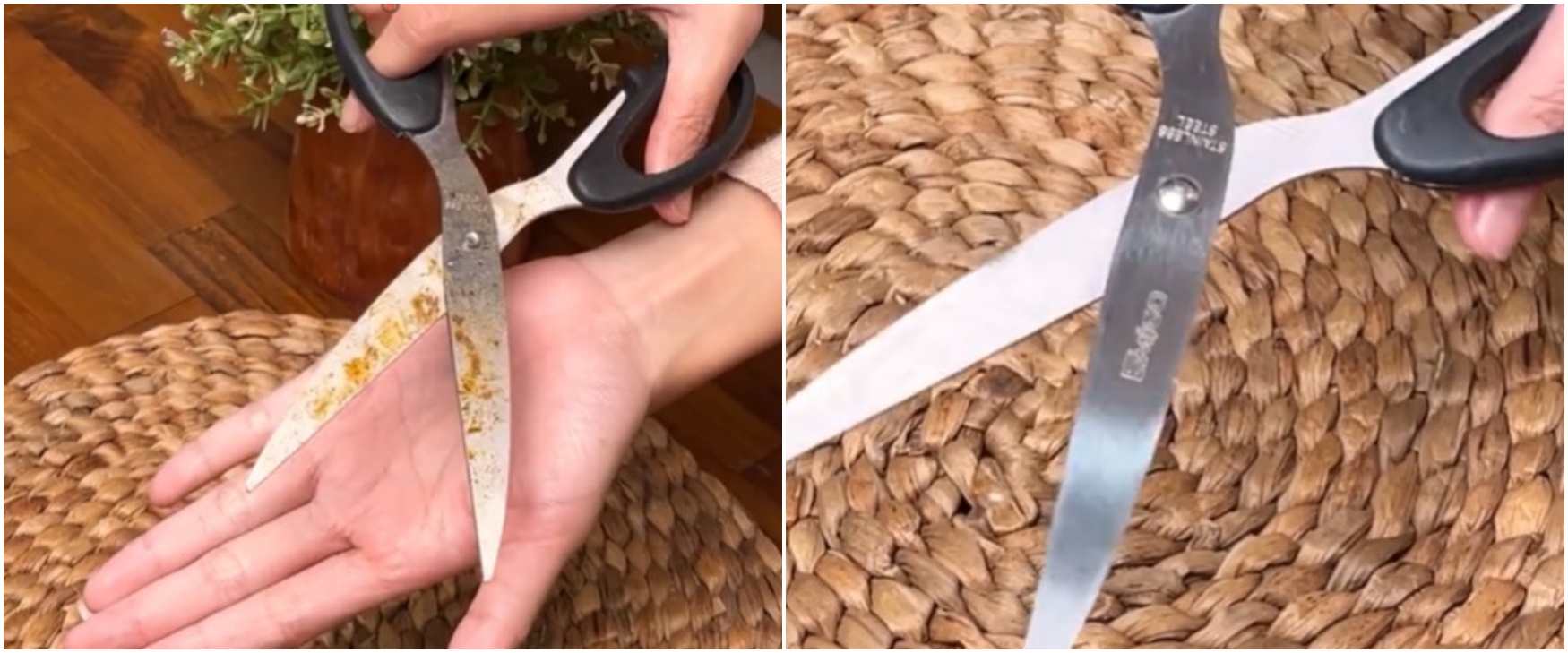 Trik agar karat gunting bersih hilang dalam sekali usap, jadi baru lagi pakai 1 peralatan mandi