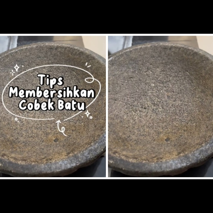 Trik mencuci cobek batu tanpa sabun agar tak bau dan sisa bumbu masakan hilang, pakai 2 bahan dapur