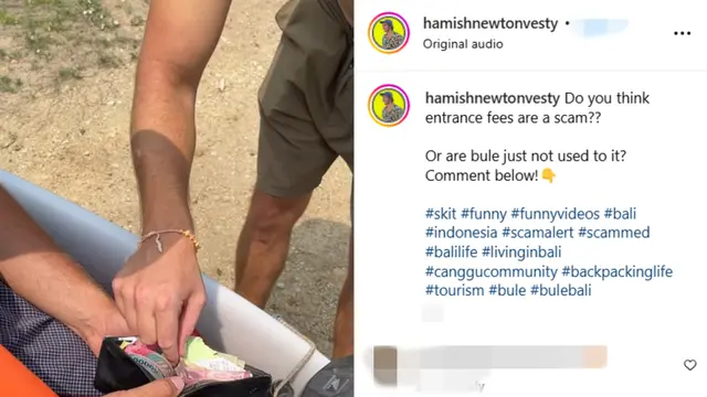 Pungli di destinasi wisata Indonesia dijadikan parodi oleh turis asing, memalukan!
