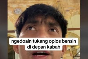 Viral pria berdoa di depan Kakbah untuk Dirut Pertamina tersangka korupsi, isi doanya mewakili netizen