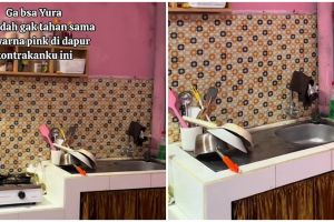 Awalnya pink ngejreng, 9 potret dapur dimakeover cuma Rp200 ribuan, hasilnya estetik manjakan mata