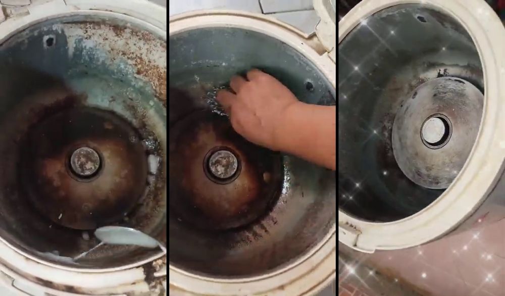 Cuma pakai 1 bahan dapur, begini trik ampuh bersihkan noda gosong bagian dasar magic com