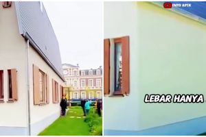 Lebarnya cuma 1,2 meter, intip 9 potret rumah tipis sempitnya bikin sesak napas