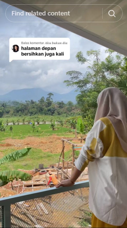 Pasutri ini bangun rumah 2 lantai di tengah sawah, 9 potret dapurnya punya view idaman para emak-emak