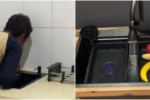 Wanita ini niatnya pasang wastafel viral estetik di dapur, alih-alih suka hasilnya malah bikin nyesel