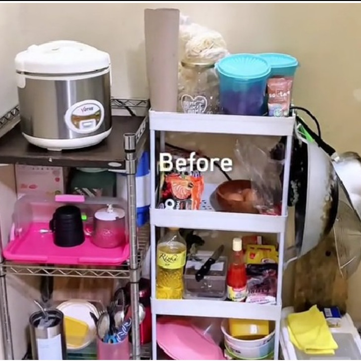 Awalnya berantakan, 9 potret makeover dapur kos sepetak jadi estetik meski nyempil di sudut kamar