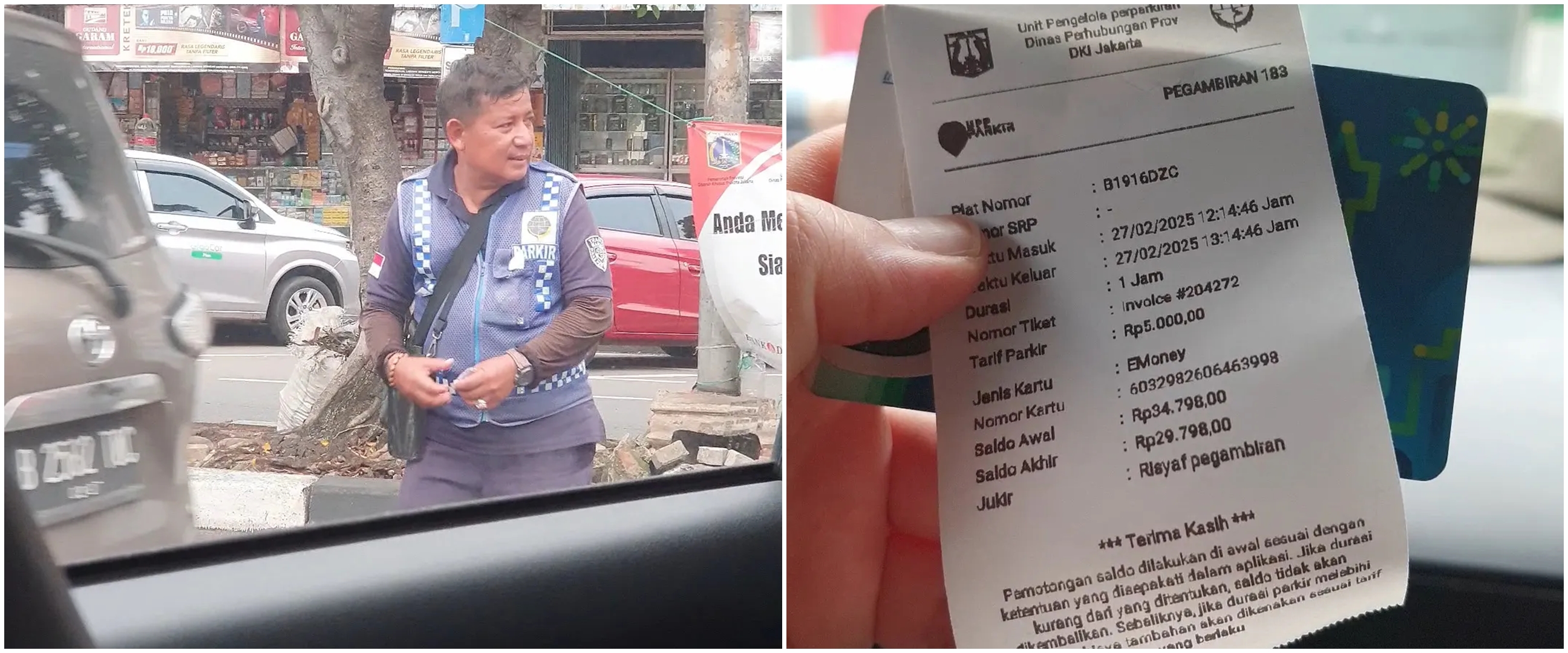 Viral juru parkir jujur se-Jakarta, tak lupa beri struk tanda bayar dan belasan tahun disiplin aturan