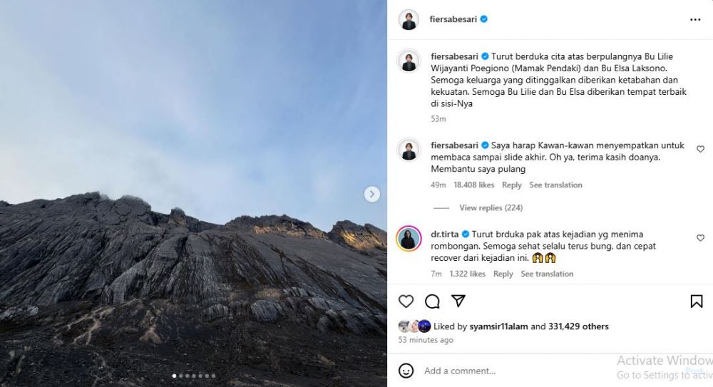 Fiersa Besari berhasil dievakuasi dari Puncak Carstensz usai hilang kontak, begini kondisinya sekarang