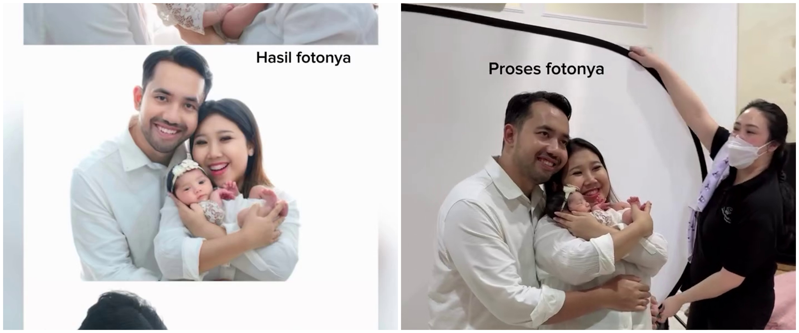 7 Momen Kiky Saputri dan Khairi jalani photoshoot bareng putri pertama, gaya si komika bikin ngakak
