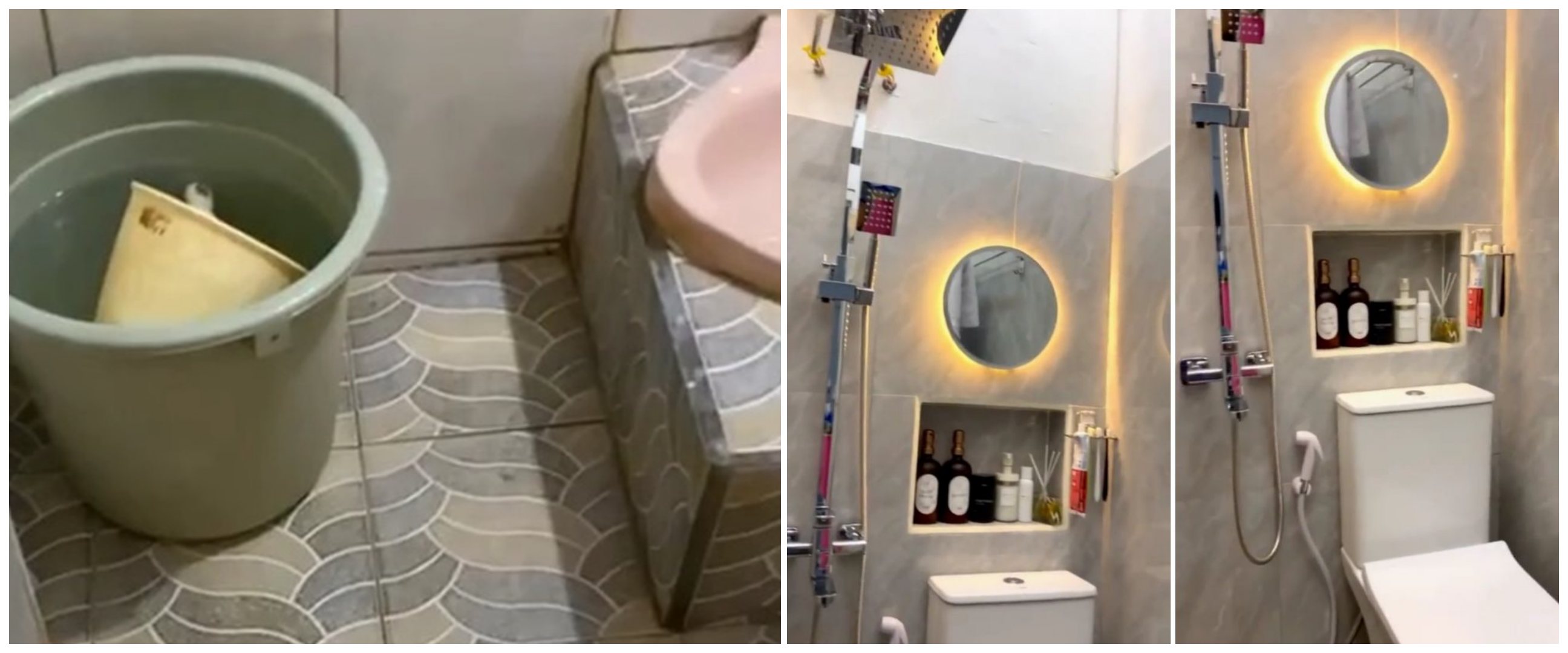Renovasi kamar mandi 1x1 meter jadi mewah, transformasinya bikin takjub, berasa di hotel