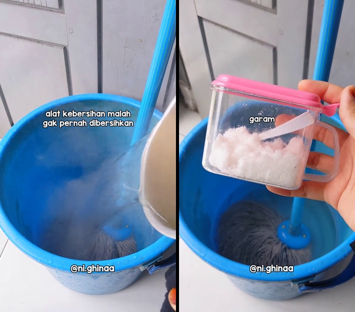 Tak perlu pewangi, begini trik cuci kain pel agar tak bau amis dan pesing cuma pakai 3 bahan dapur