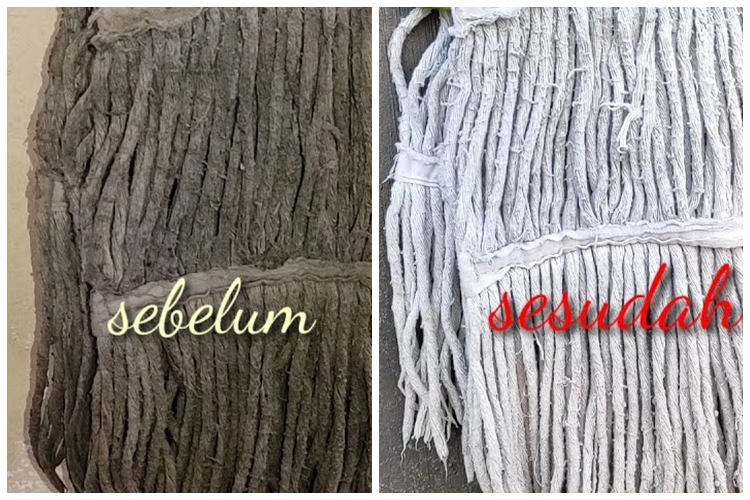 Tak perlu pewangi, begini trik cuci kain pel agar tak bau amis dan pesing cuma pakai 3 bahan dapur
