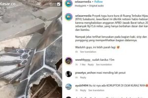 Telan dana Rp15 miliar, proyek tugu kura-kura berbahan kardus di Sukabumi tuai kecaman