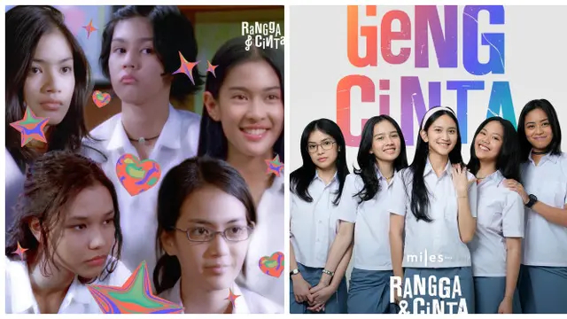 Potret perbandingan 6 pemain Geng Cinta AADC vs Rangga & Cinta, netizen sebut wajahnya mirip