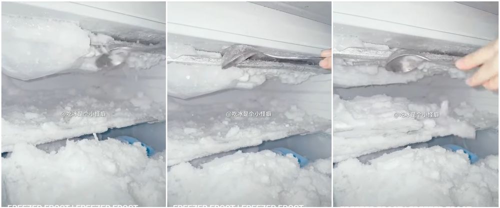 Trik mudah membersihkan bunga es di freezer tanpa dicairkan dulu, aman pakai 1 alat dapur