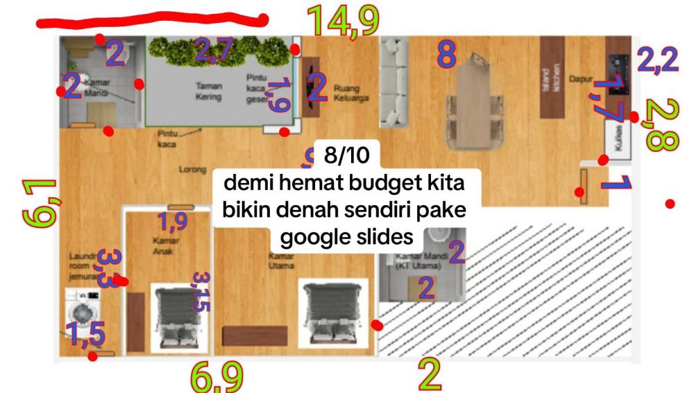Pasutri ini makeover garasi mertua jadi rumah minimalis lebar fasad cuma 2,8 meter, 9 transformasinya