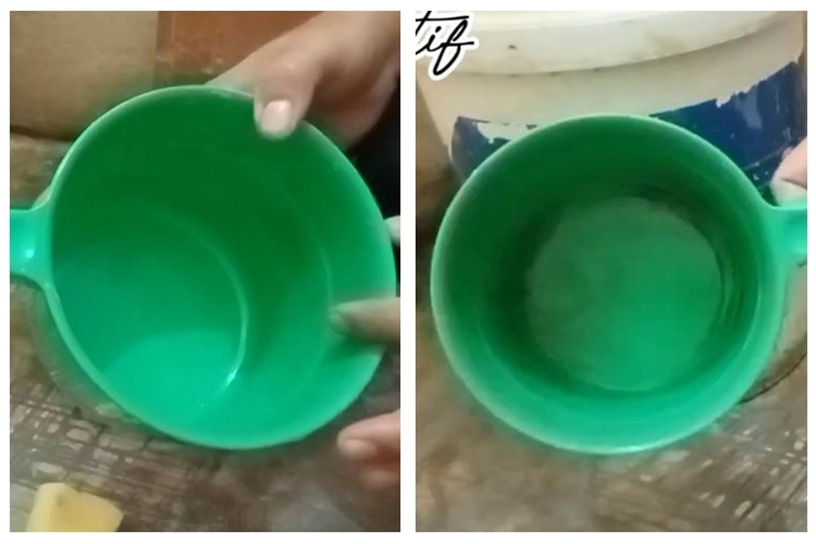 Trik mudah basmi kerak hitam licin di gayung tanpa digosok sitrun, cuma tambah 1 bahan dapur