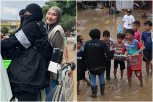 Peduli sesama, ini 9 momen Zaskia Mecca gercep turun langsung bantu korban banjir di Bogor