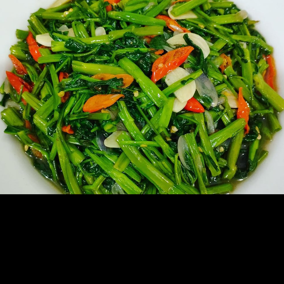 Resep tumis kangkung terasi gurih, menu sahur praktis